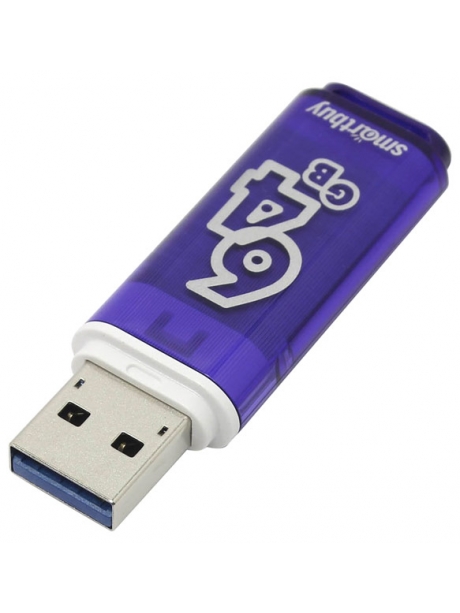 флешка USB 3.0 SmartBuy Glossy series 3.0  64Gb dark blue
