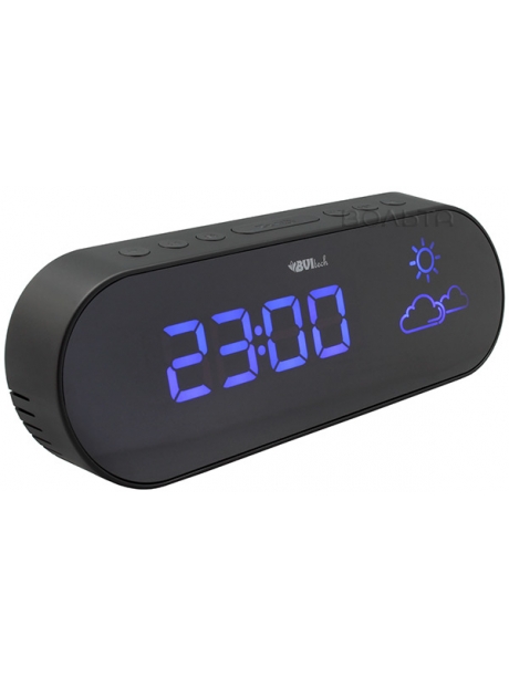 электронные часы настольные BVItech BV-42 black/blue