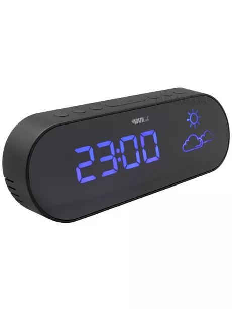 электронные часы настольные BVItech BV-42 black/blue