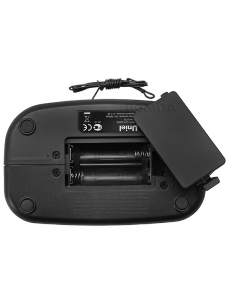 электронные часы настольные Uniel UTR-33 black/red