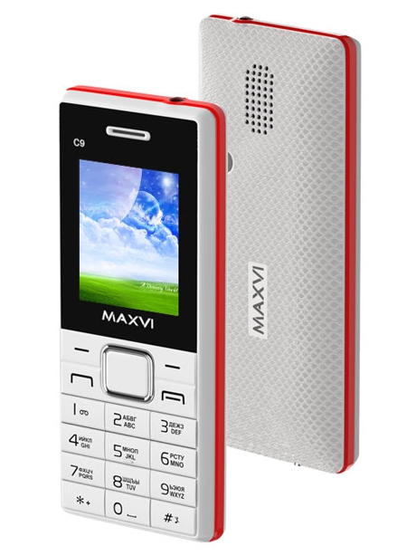 мобильный телефон Maxvi C9 white-red
