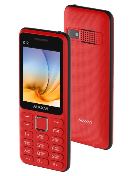 мобильный телефон Maxvi K12 red-black