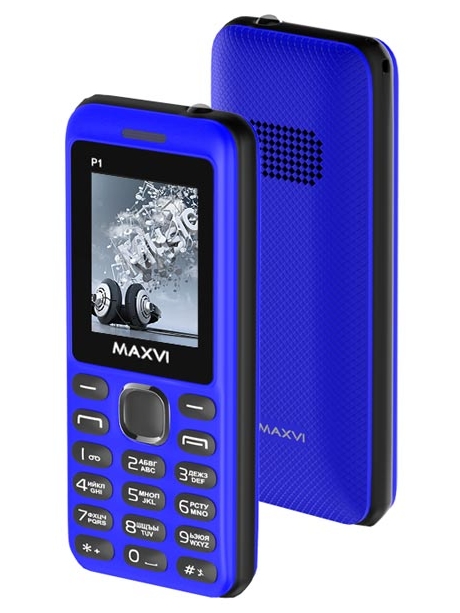 мобильный телефон Maxvi P1 blue-black