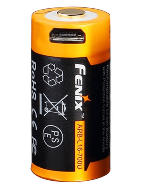аккумулятор с USB портом Fenix Li-ion 16340 USB 700mAh 