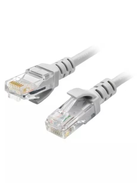 патч-корд ATcom UTP, 2 m, литой, RJ45, Cat.5e серый