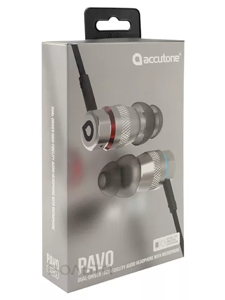 наушники с микрофоном Accutone Pavo silver