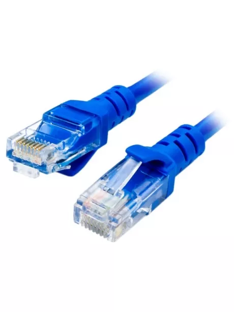 патч-корд ATcom UTP, 7,5 m, литой, RJ45, Cat.5e синий