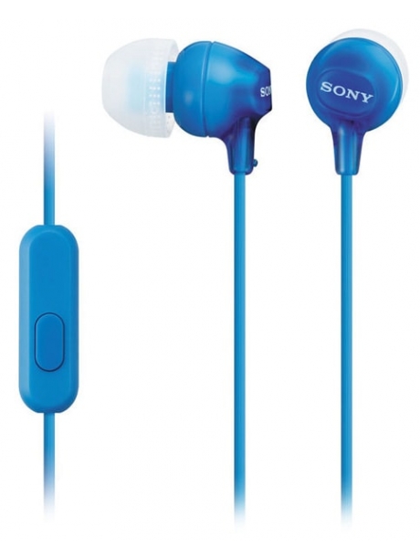 наушники с микрофоном Sony MDR-EX15AP blue