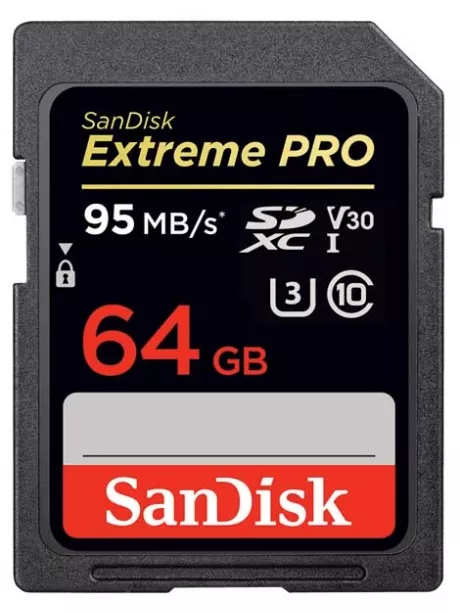 карта памяти SanDisk 64Gb SDXC Class 10 Extreme PRO V30 UHS-I (U3) 