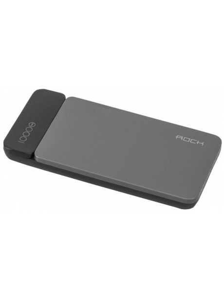 внешний аккумулятор с USB type C Rock Power Bank P38 10000 mAh with Display grey