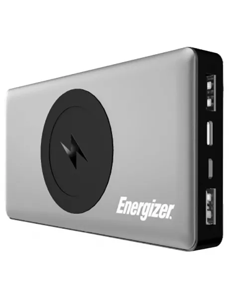 внешний аккумулятор с беспроводной зарядкой Energizer Power Bank QE10000 Wireless 10000 mAh grey