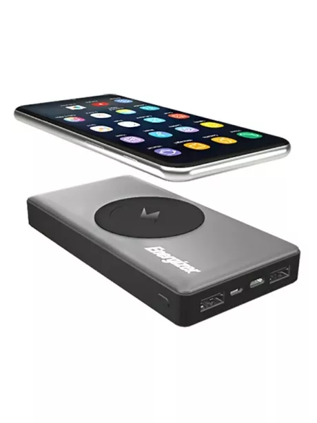 внешний аккумулятор с беспроводной зарядкой Energizer Power Bank QE10000 Wireless 10000 mAh grey