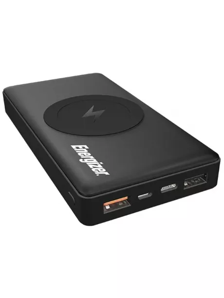 внешний аккумулятор с беспроводной зарядкой Energizer Power Bank QE10000CQ Wireless 10000 mAh black