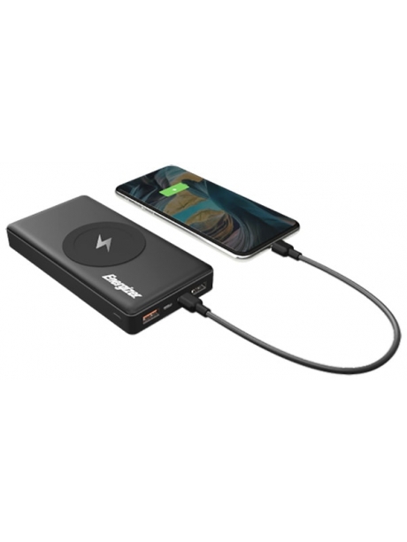 внешний аккумулятор с беспроводной зарядкой Energizer Power Bank QE10000CQ Wireless 10000 mAh black