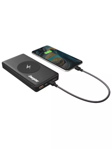 внешний аккумулятор с беспроводной зарядкой Energizer Power Bank QE10000CQ Wireless 10000 mAh black