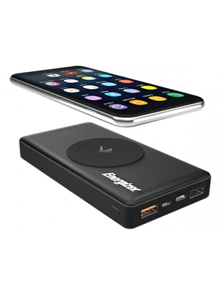 внешний аккумулятор с беспроводной зарядкой Energizer Power Bank QE10000CQ Wireless 10000 mAh black
