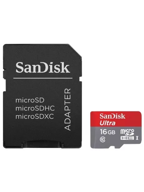 карта памяти SanDisk 16Gb microSDHC Class 10 Ultra 80MB/s 