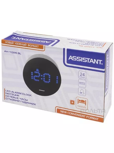 электронные часы настольные Assistant AH-1025 blue