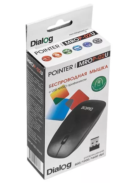 мышь для ноутбука Dialog Pointer MROP-02U black