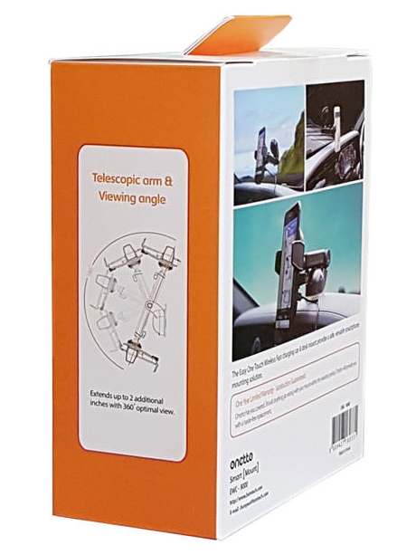 автомобильный держатель с беспроводной зарядкой Onetto Easy One Touch Wireless black