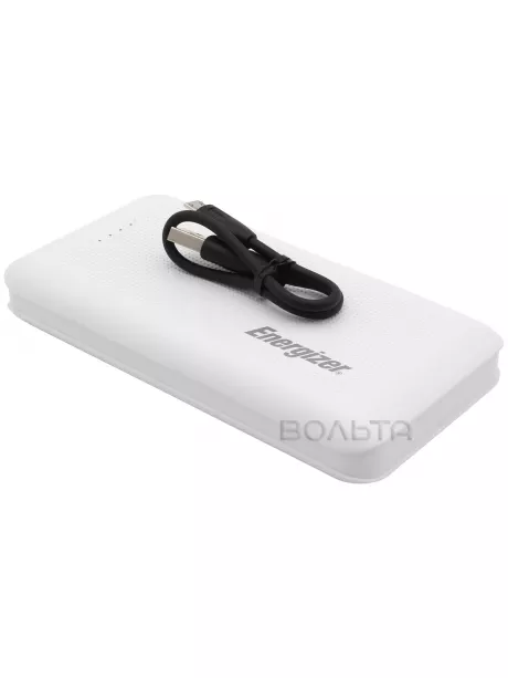 Внешний аккумулятор 2 usb Energizer Power Bank UE15005 15000 mAh white