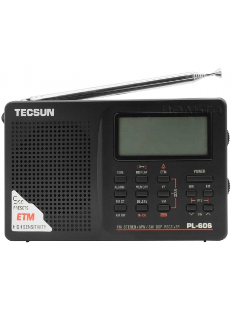 цифровой радиоприемник с расширенным ФМ диапазоном Tecsun PL-606 (export version) black