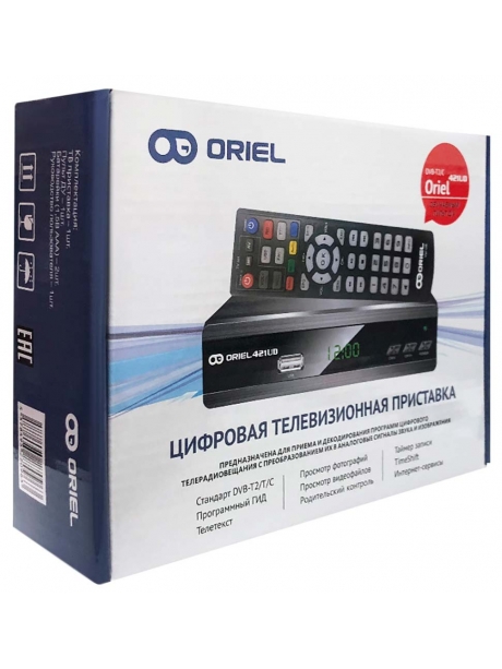 ТВ-тюнер DVB-T2 с поддержкой Wi-Fi и IPTV Oriel 421UD black