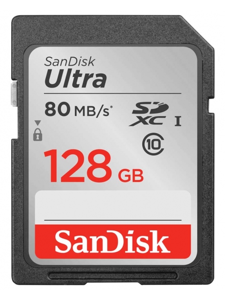 карта памяти SanDisk 128Gb SDXC Class10 Ultra UHS-I 80MB/s 