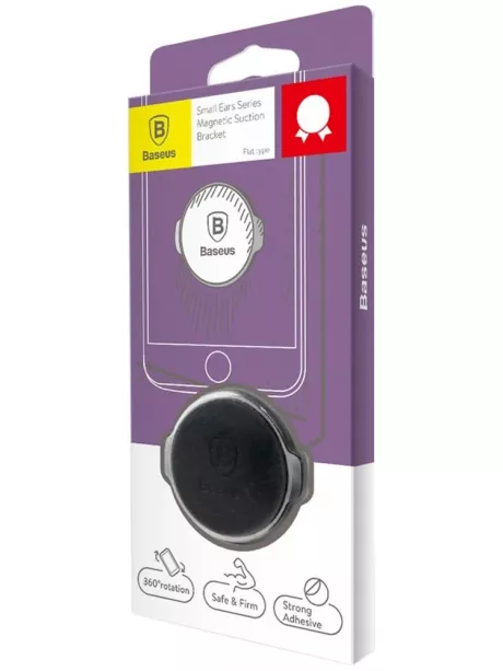магнитный держатель на липкой ленте Baseus Magnetic Small Ears Series black