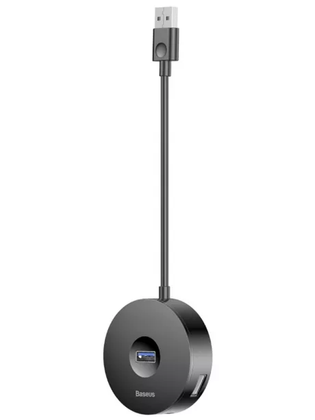концентратор USB 3.0 Baseus round box HUB adapter black
