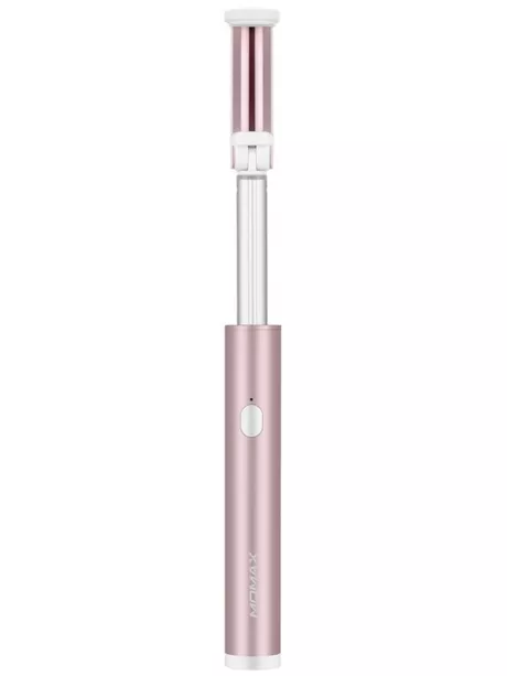 монопод для селфи с дополнительным светом Momax Selfie Light Selfie Stick with Bluetooth and LED Fill KM12 pink