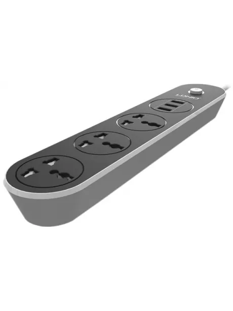 сетевой фильтр с USB портами LDNIO SC3301 3USB*3,1A + 3*220V 1,6м grey