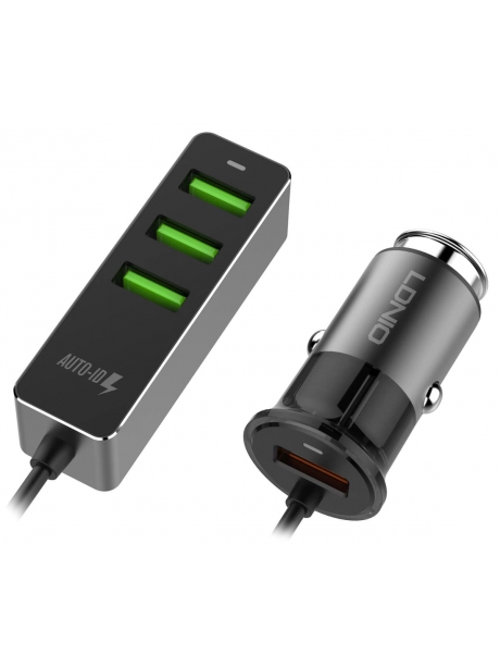 автомобильное зарядное устройство LDNIO АЗУ C61 3USB*3.4A QC3.0 black