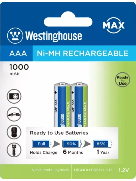 аккумулятор Westinghouse 1000 mAh  R03/AAA  Max-BP2 