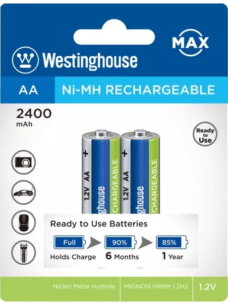 аккумулятор Westinghouse 2400 mAh  R6/AA  Max-BP2 