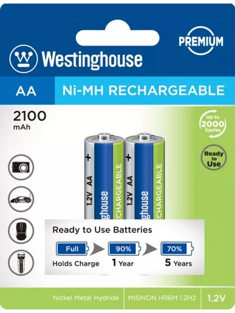 аккумулятор (2 шт) Westinghouse 2100 mAh  R6/AA-BP2 
