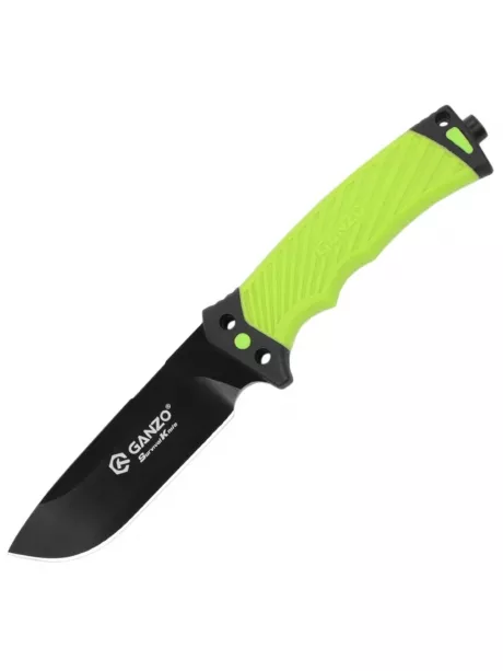 туристический нож с огнивом и точилкой Ganzo G803 light green