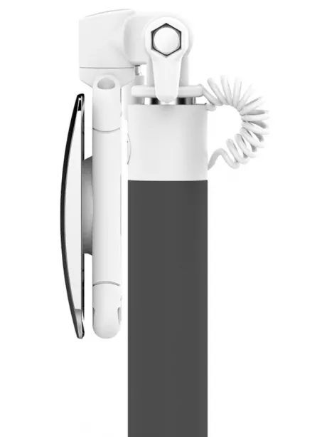 монопод для селфи с зеркалом Rock Mini Selfie stick with wire control &amp; mirror black