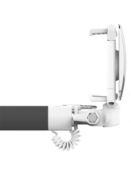 монопод для селфи с зеркалом Rock Mini Selfie stick with wire control &amp; mirror black