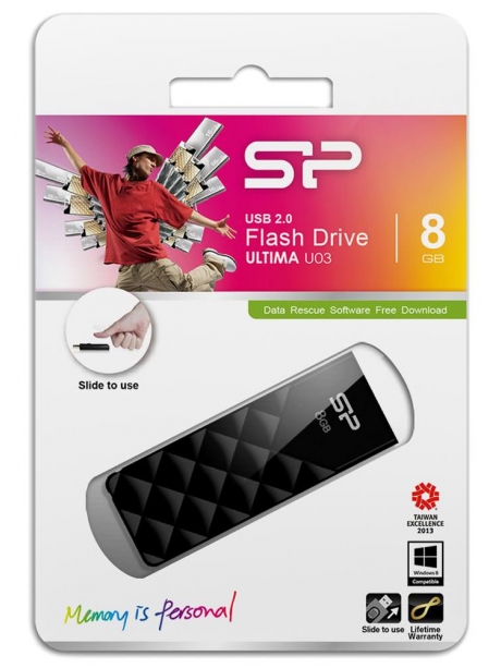 флешка USB Silicon Power Ultima U03 8Gb black