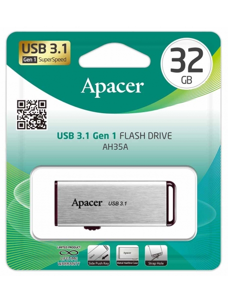 флешка USB 3.1 Apacer AH35A 32Gb silver