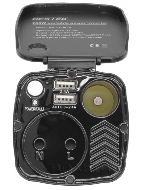 автомобильный инвертор напряжения Bestek 200W Car Inverter MRI2013KLB 