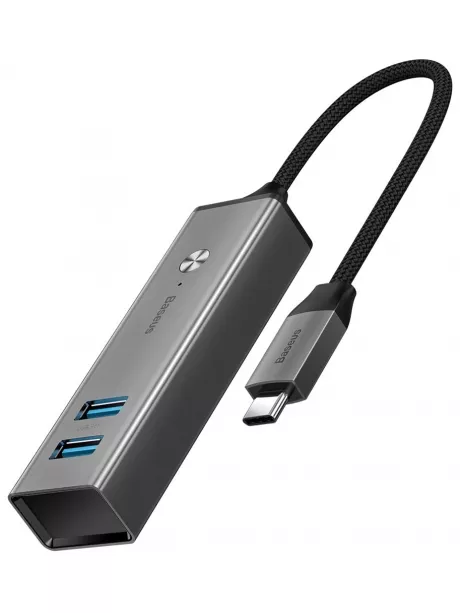 USB концентратор 3.0 Baseus Cube Type-C to USB3.0*3+USB2.0*2 HUB Adapter dark gray