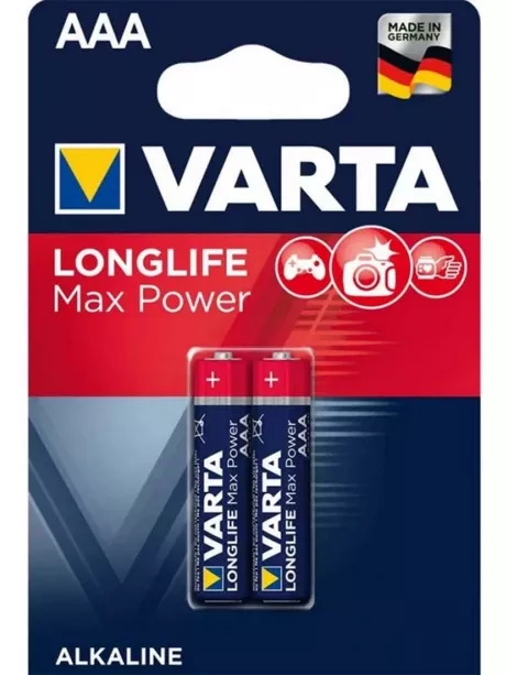 батарейки (2 шт.) Varta LR03/AAA LONGLIFE Max Power-2BL 