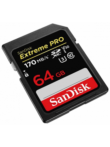 карта памяти SanDisk 64Gb SDXC Class 10 Extreme PRO V30 UHS-I (U3) 170MB/s 