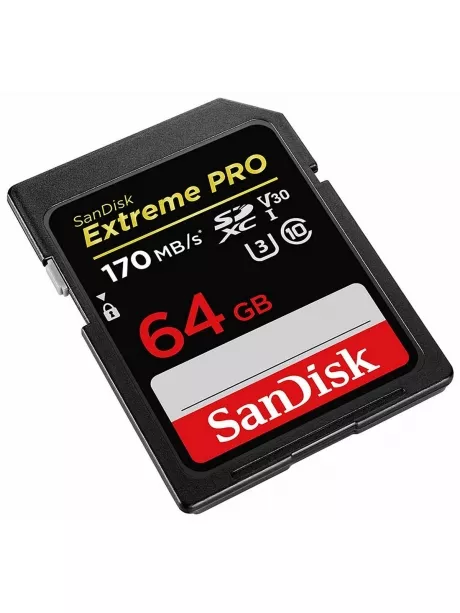 карта памяти SanDisk 64Gb SDXC Class 10 Extreme PRO V30 UHS-I (U3) 170MB/s 