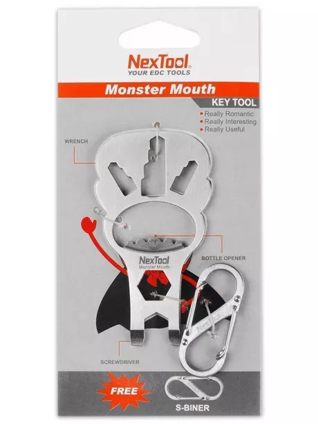 мультитул брелок NexTool Monster Mouth KT5010B silver