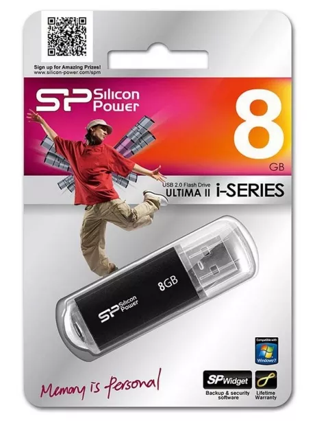 флешка USB Silicon Power Ultima U02 8Gb black