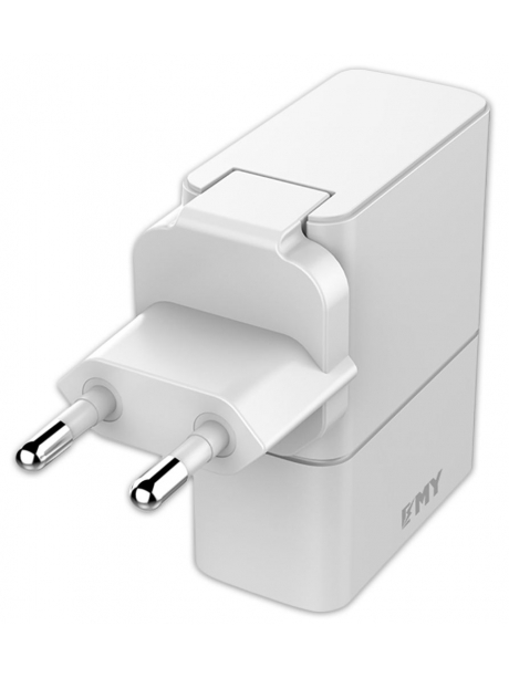 зарядное устройство для путешествий EMY MY-A501Q QC3.0 + кабель USB - micro USB white