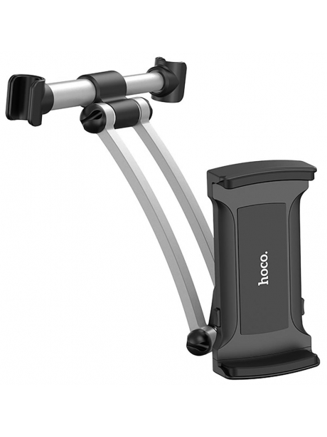 держатель на подголовник Hoco CA62 Handsome aluminum rear pillow in-car holder silver black